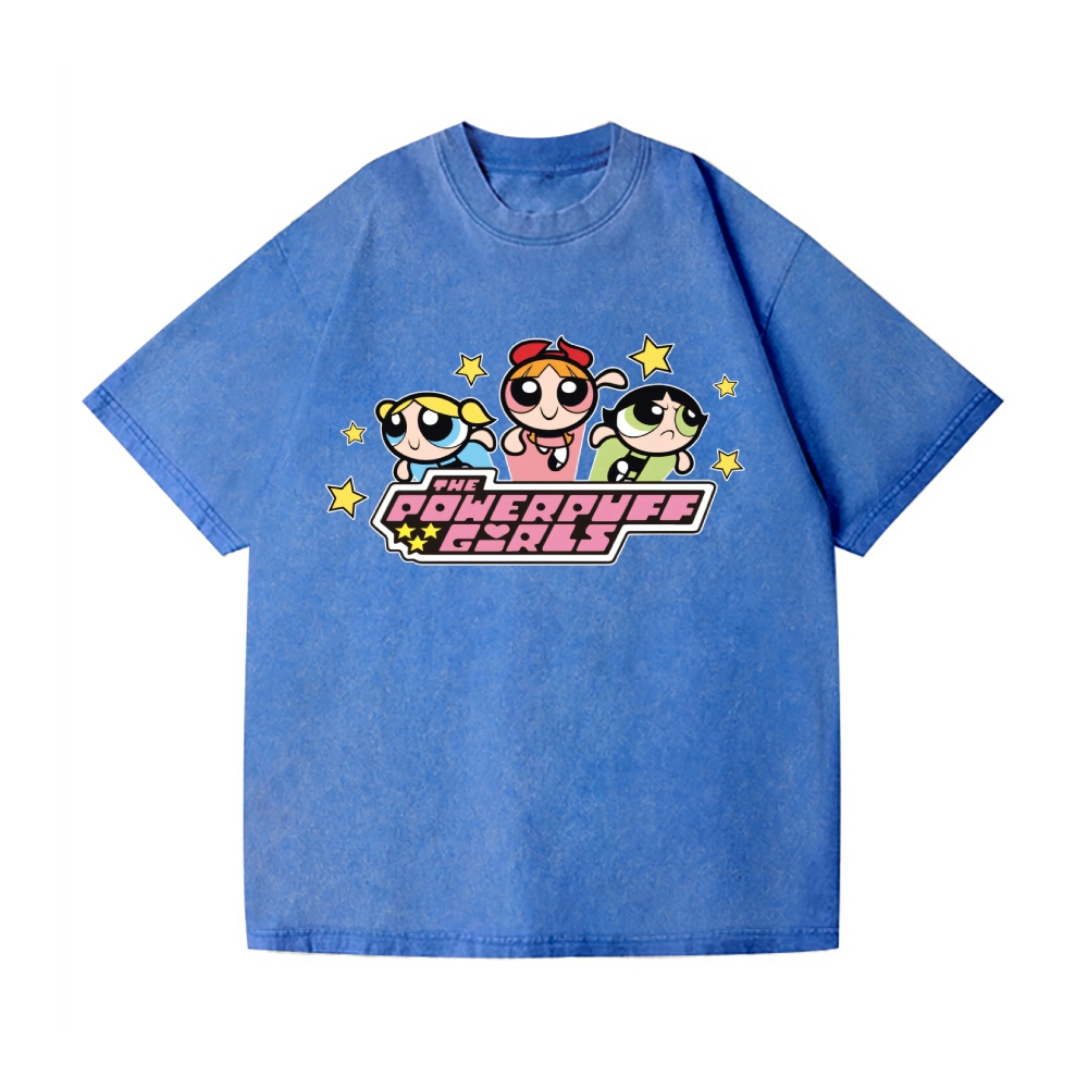 Powerpuff Girls Vintage Wash Japanese Design T-Shirt