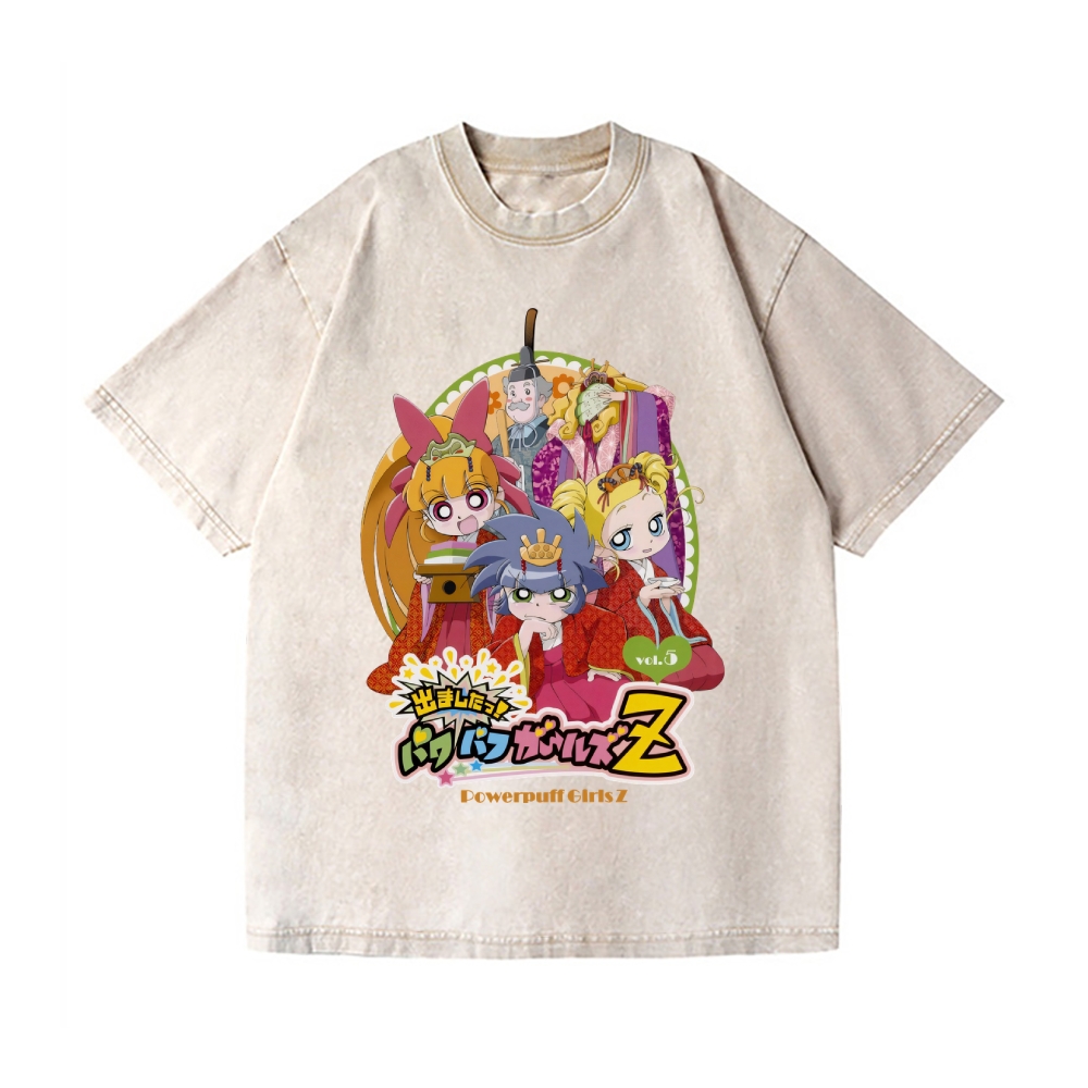 Powerpuff Girls Vintage Wash Japanese Design T-Shirt