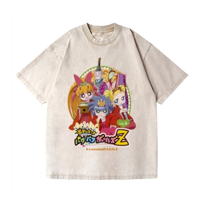 Powerpuff Girls Vintage Wash Japanese Design T-Shirt