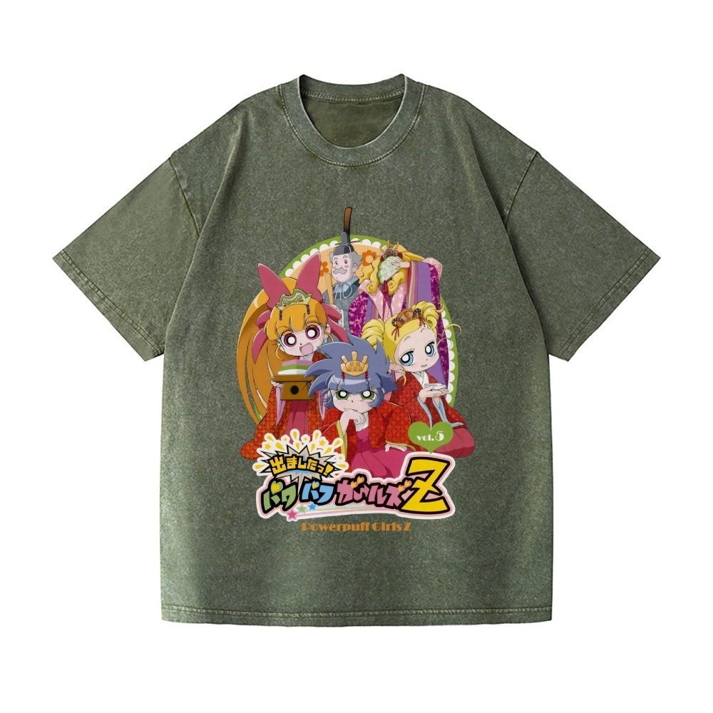 Powerpuff Girls Vintage Wash Japanese Design T-Shirt