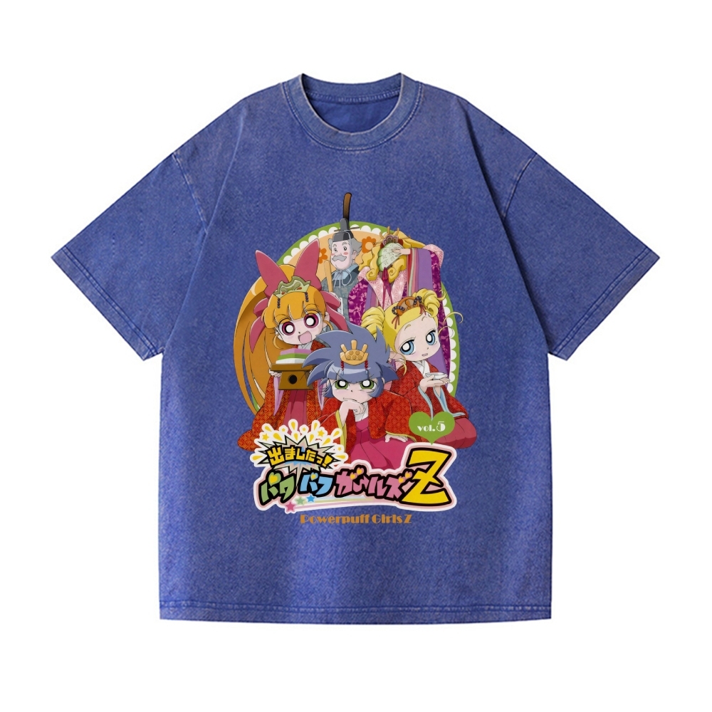Powerpuff Girls Vintage Wash Japanese Design T-Shirt