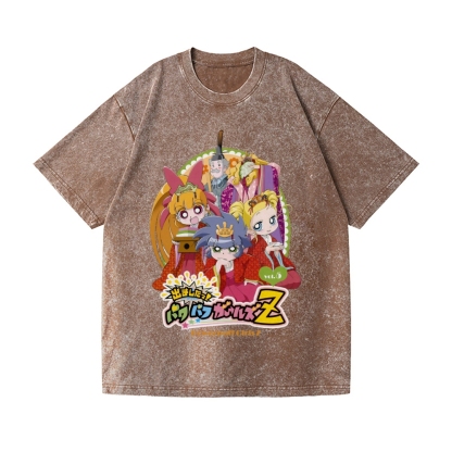 Powerpuff Girls Vintage Wash Japanese Design T-Shirt