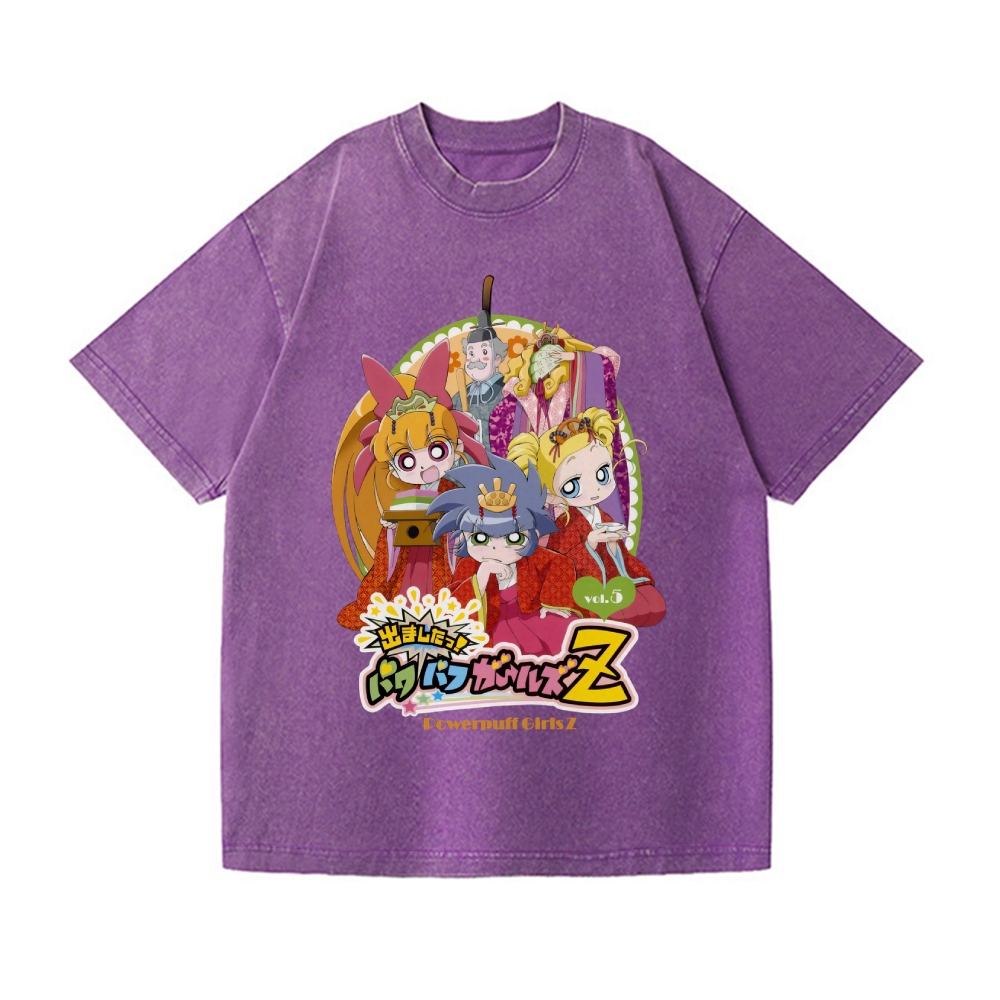 Powerpuff Girls Vintage Wash Japanese Design T-Shirt