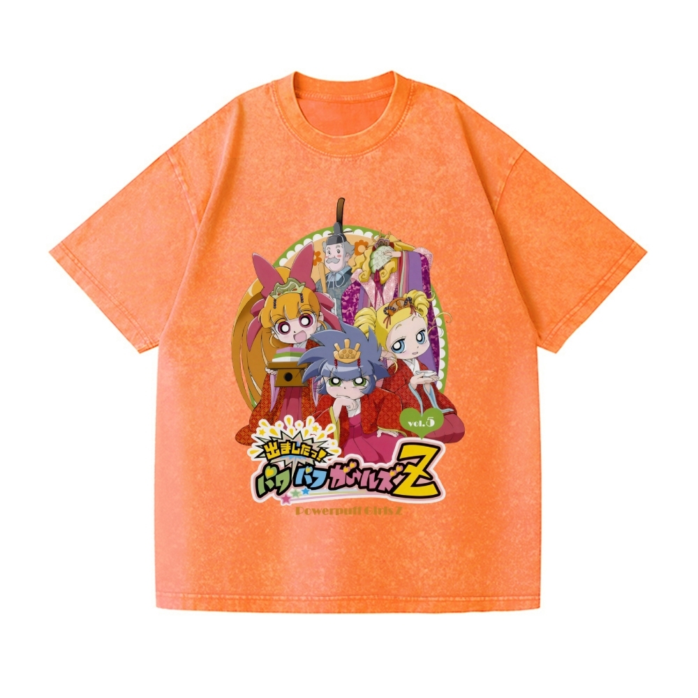 Powerpuff Girls Vintage Wash Japanese Design T-Shirt