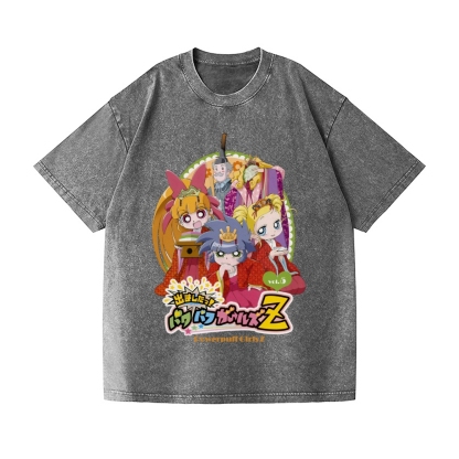 Powerpuff Girls Vintage Wash Japanese Design T-Shirt