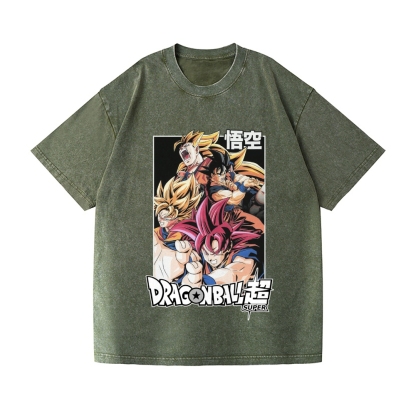 Goku Vintage Wash Japanese Design T-Shirt