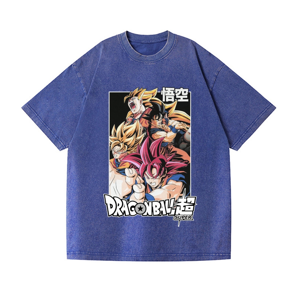 Goku Vintage Wash Japanese Design T-Shirt