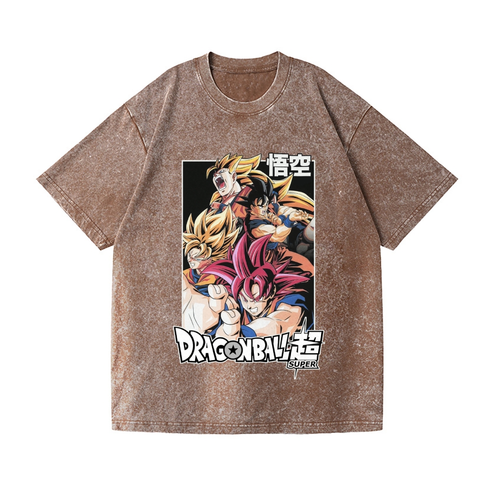 Goku Vintage Wash Japanese Design T-Shirt