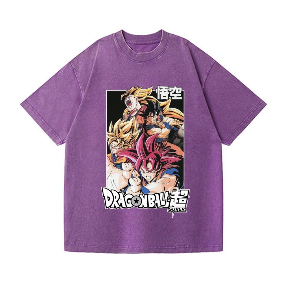 Goku Vintage Wash Japanese Design T-Shirt