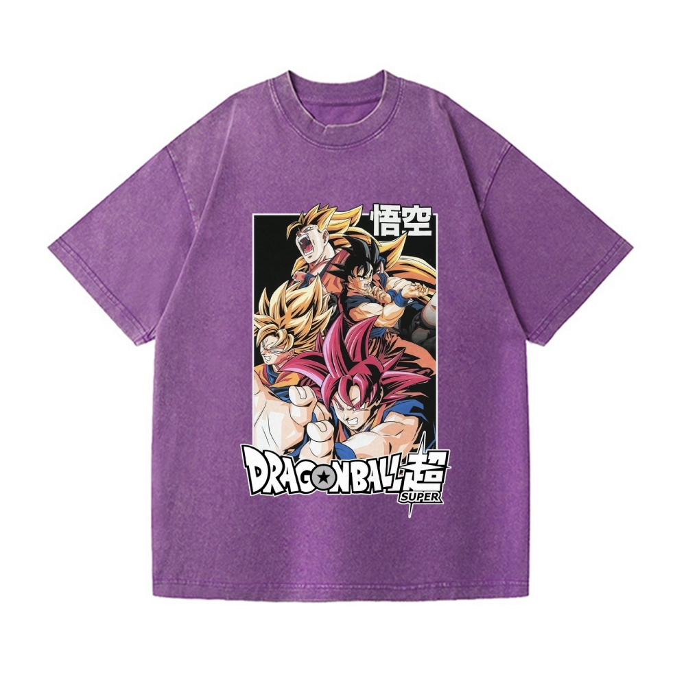Goku Vintage Wash Japanese Design T-Shirt