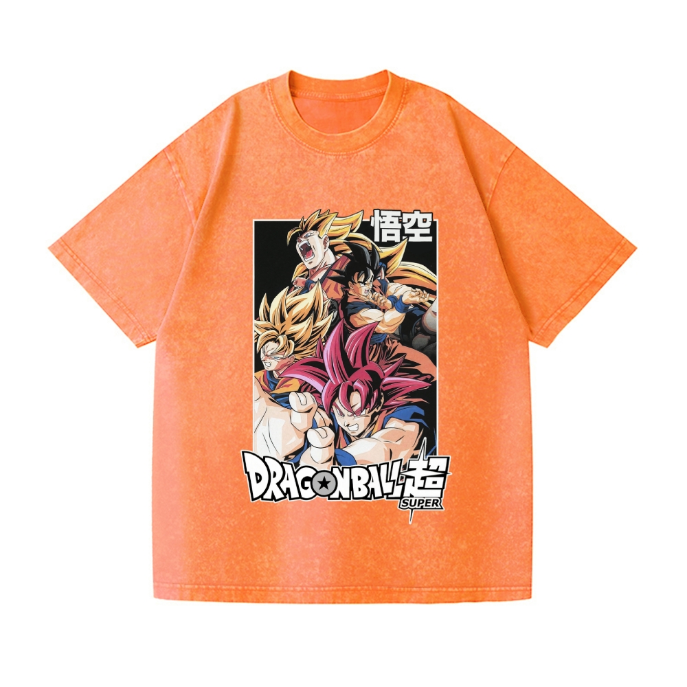Goku Vintage Wash Japanese Design T-Shirt