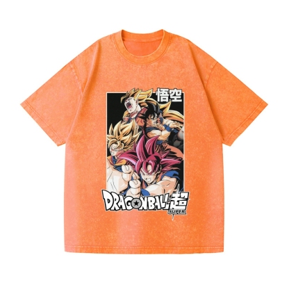 Goku Vintage Wash Japanese Design T-Shirt