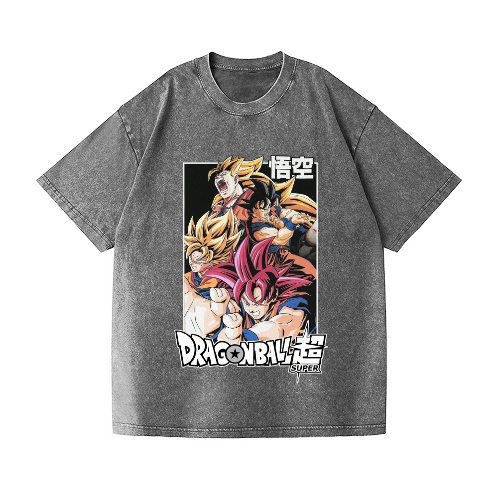 Goku Vintage Wash Japanese Design T-Shirt