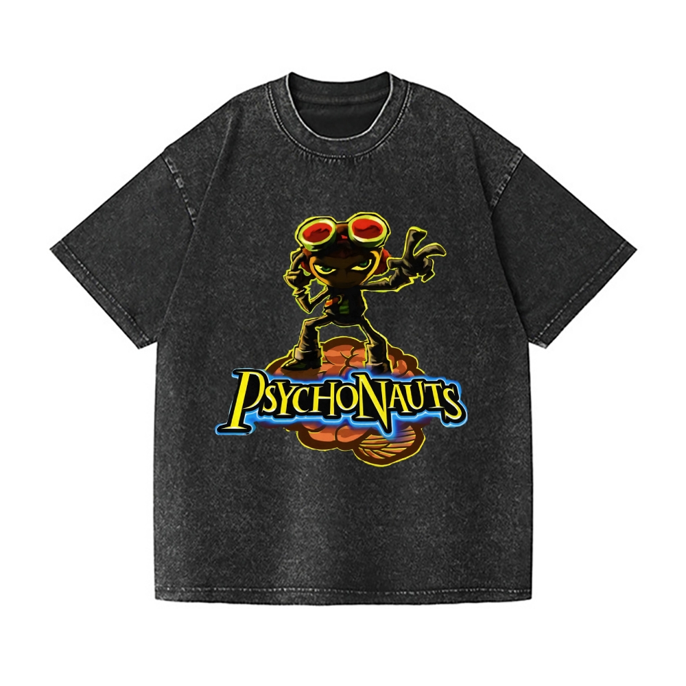 Psychonauts Vintage Wash Japanese Design T-Shirt