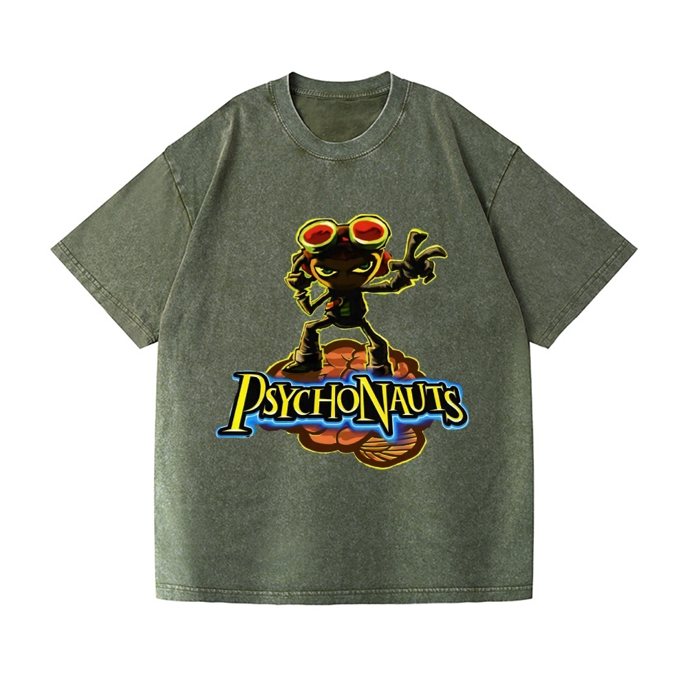 Psychonauts Vintage Wash Japanese Design T-Shirt