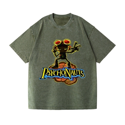 Psychonauts Vintage Wash Japanese Design T-Shirt