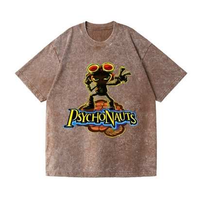 Psychonauts Vintage Wash Japanese Design T-Shirt