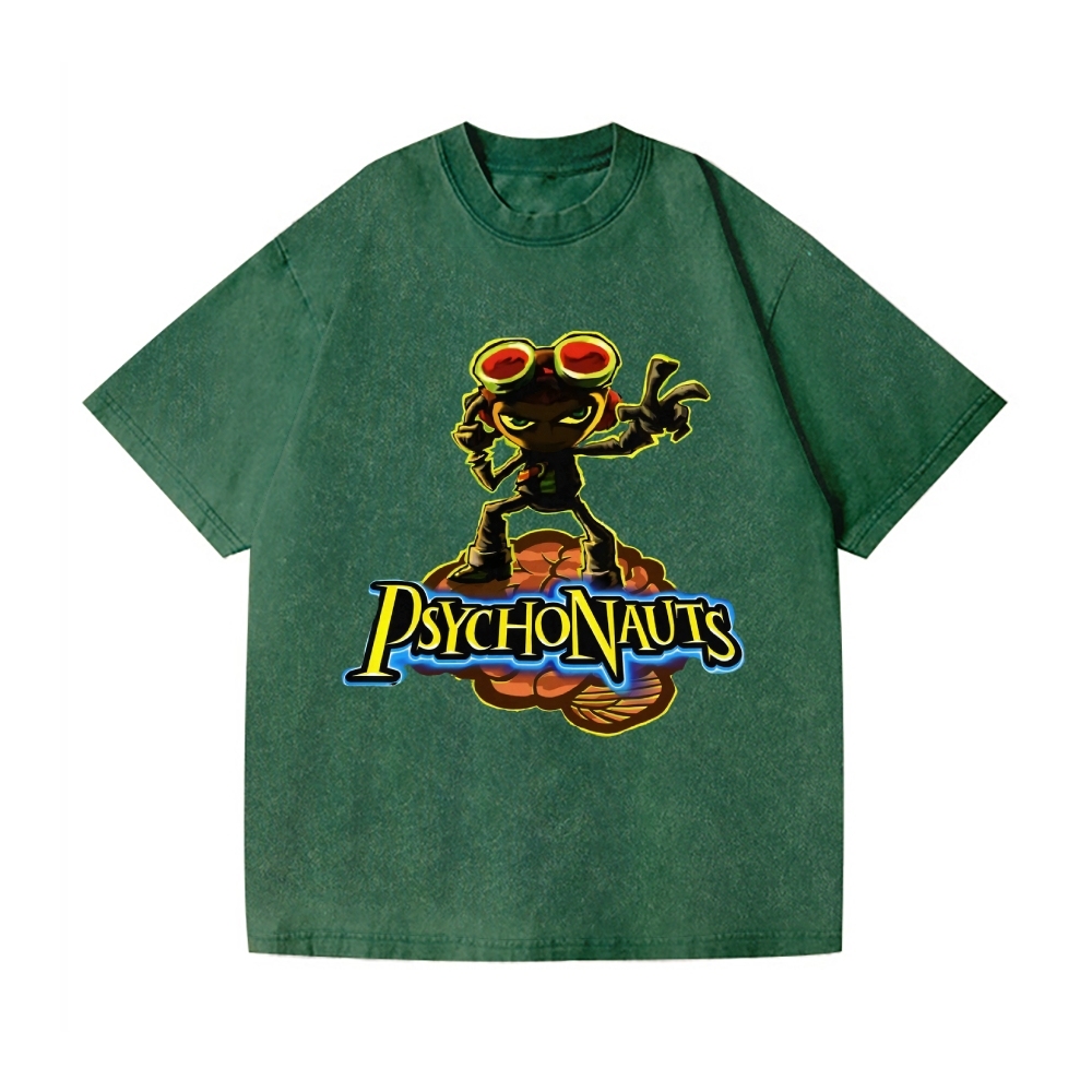 Psychonauts Vintage Wash Japanese Design T-Shirt