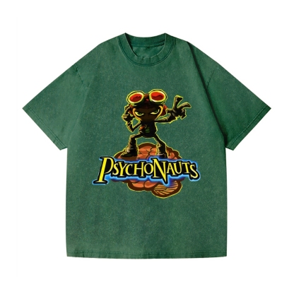 Psychonauts Vintage Wash Japanese Design T-Shirt