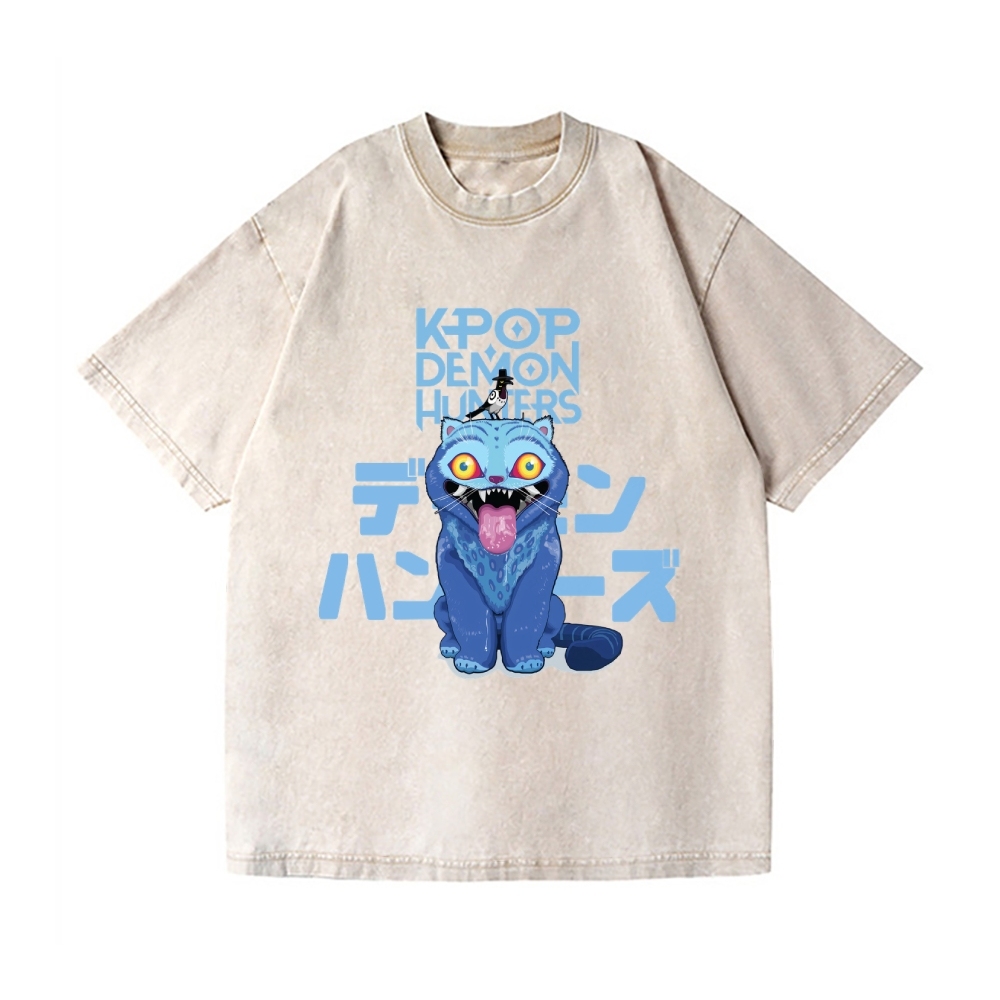 Kpop Demon Hunter Vintage Wash Japanese Design T-Shirt