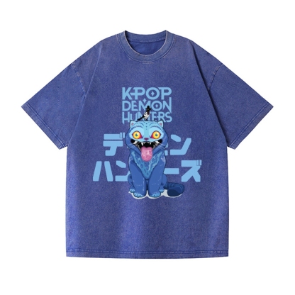 Kpop Demon Hunter Vintage Wash Japanese Design T-Shirt