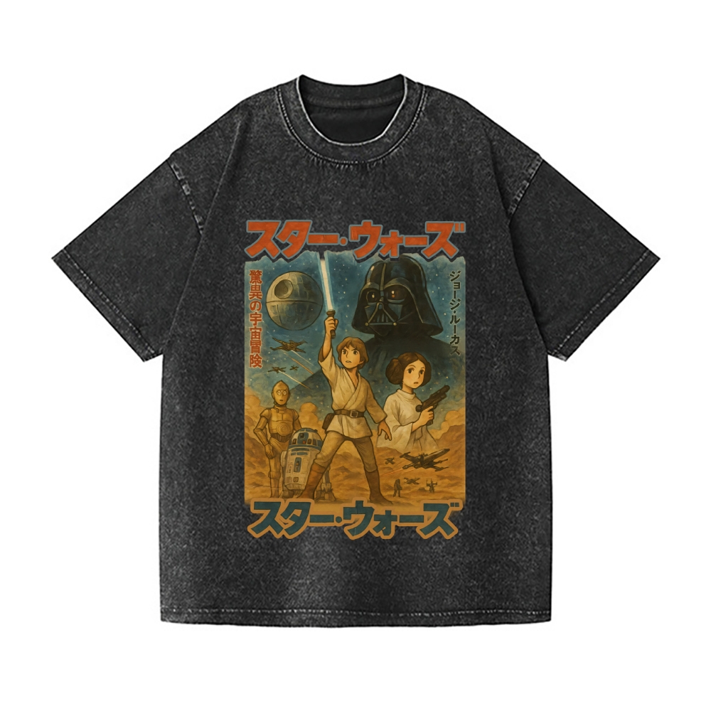 Star Wars Vintage Wash Japanese Design T-Shirt