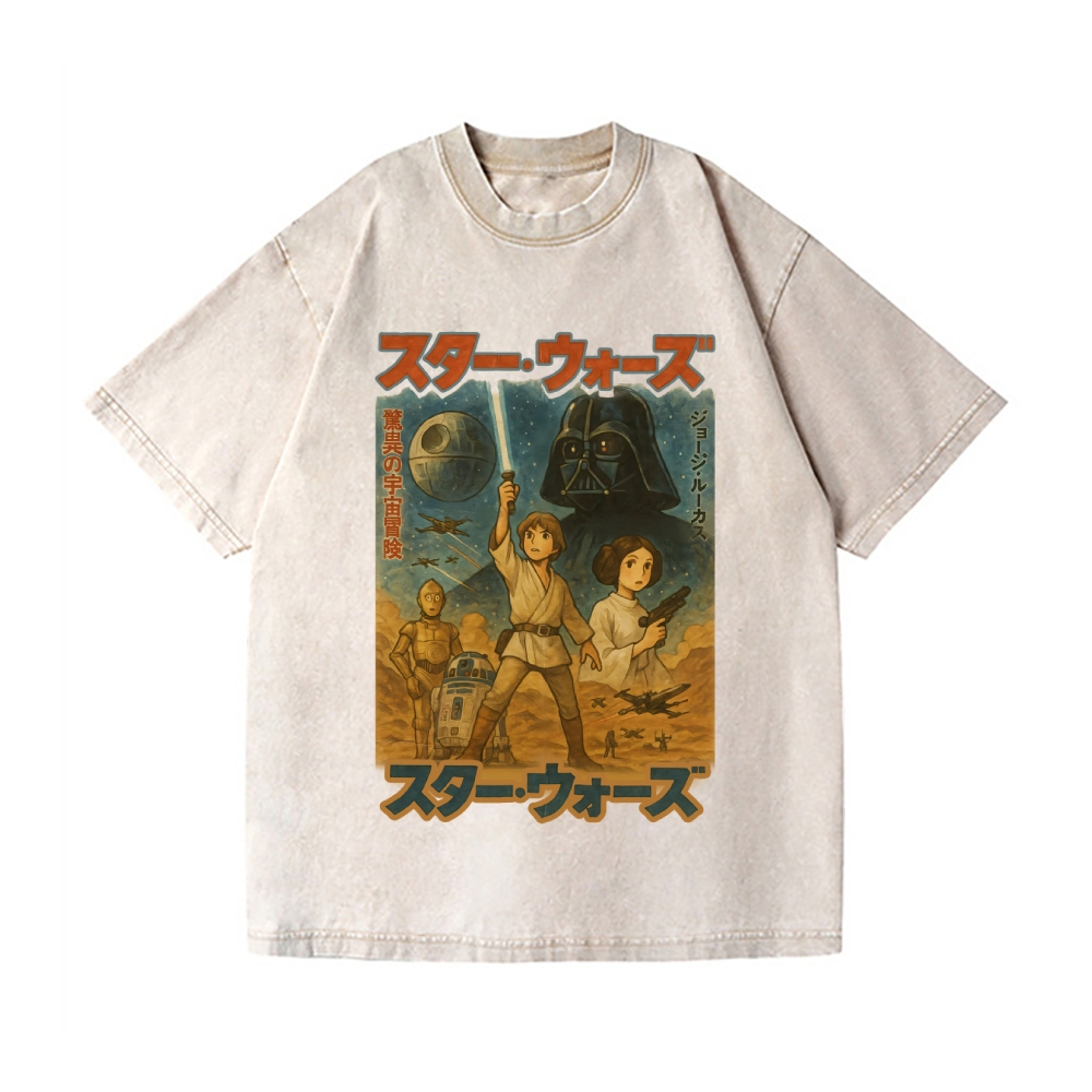 Star Wars Vintage Wash Japanese Design T-Shirt