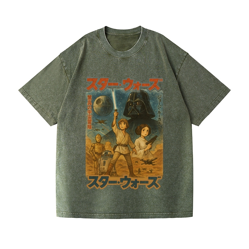 Star Wars Vintage Wash Japanese Design T-Shirt
