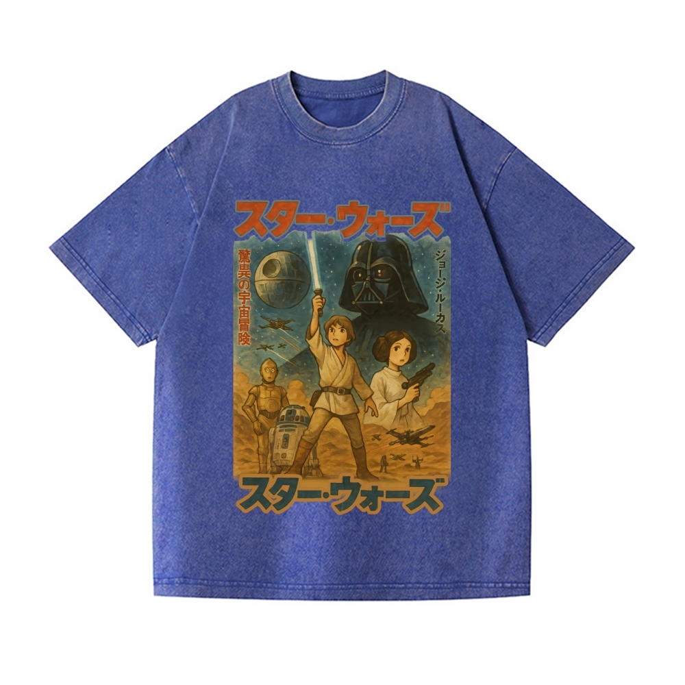 Star Wars Vintage Wash Japanese Design T-Shirt