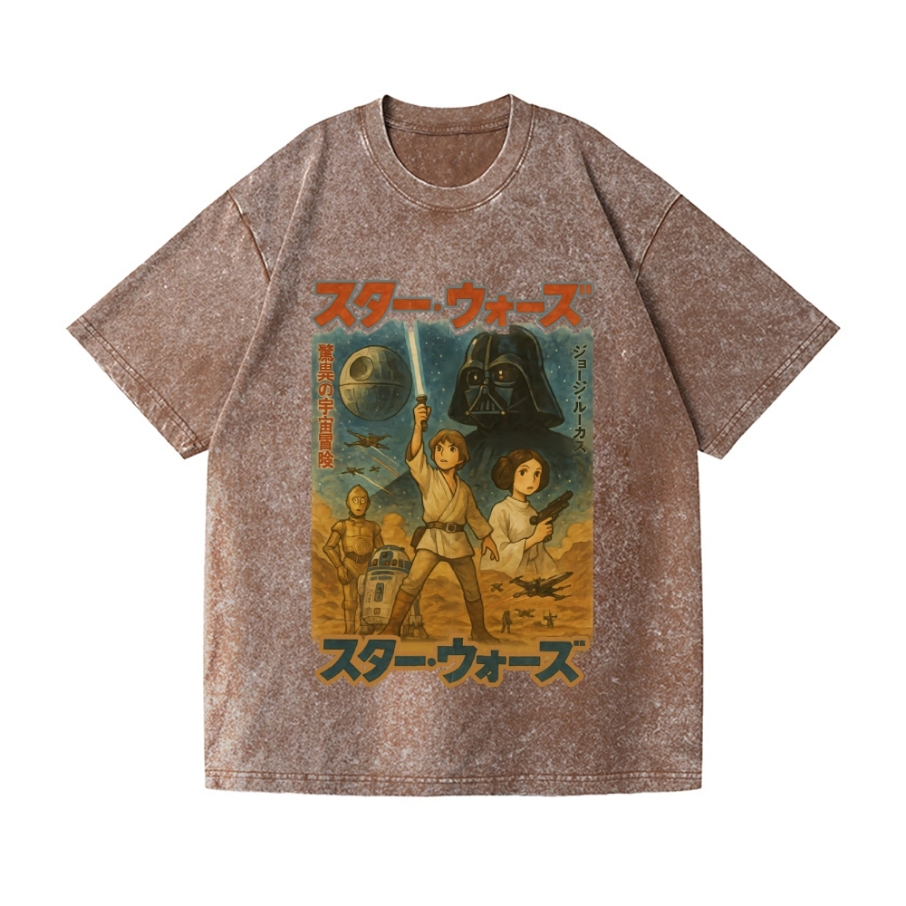Star Wars Vintage Wash Japanese Design T-Shirt