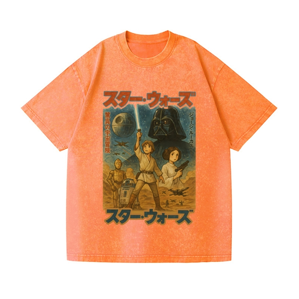 Star Wars Vintage Wash Japanese Design T-Shirt