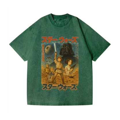 Star Wars Vintage Wash Japanese Design T-Shirt