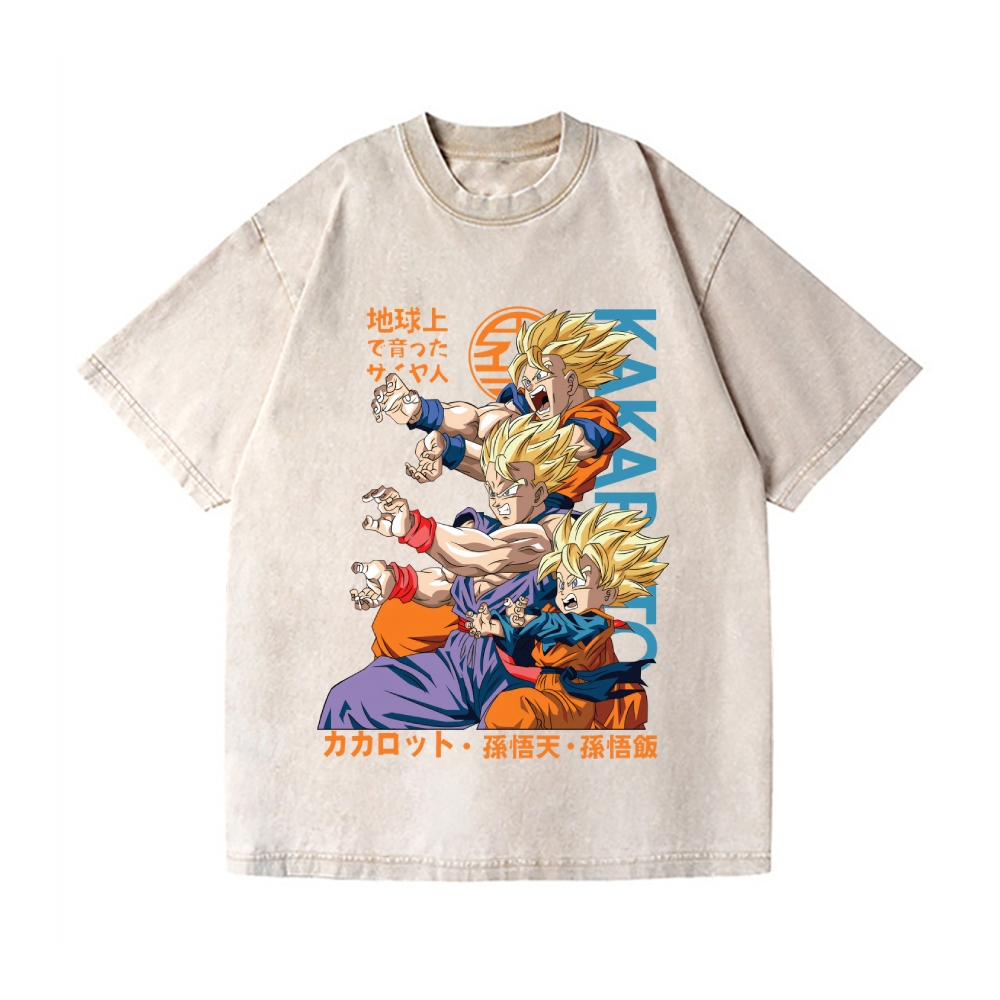 DB Goku Vintage Wash Japanese Design T-Shirt
