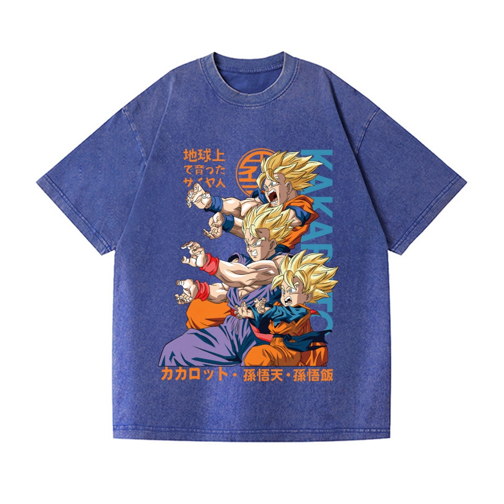 DB Goku Vintage Wash Japanese Design T-Shirt