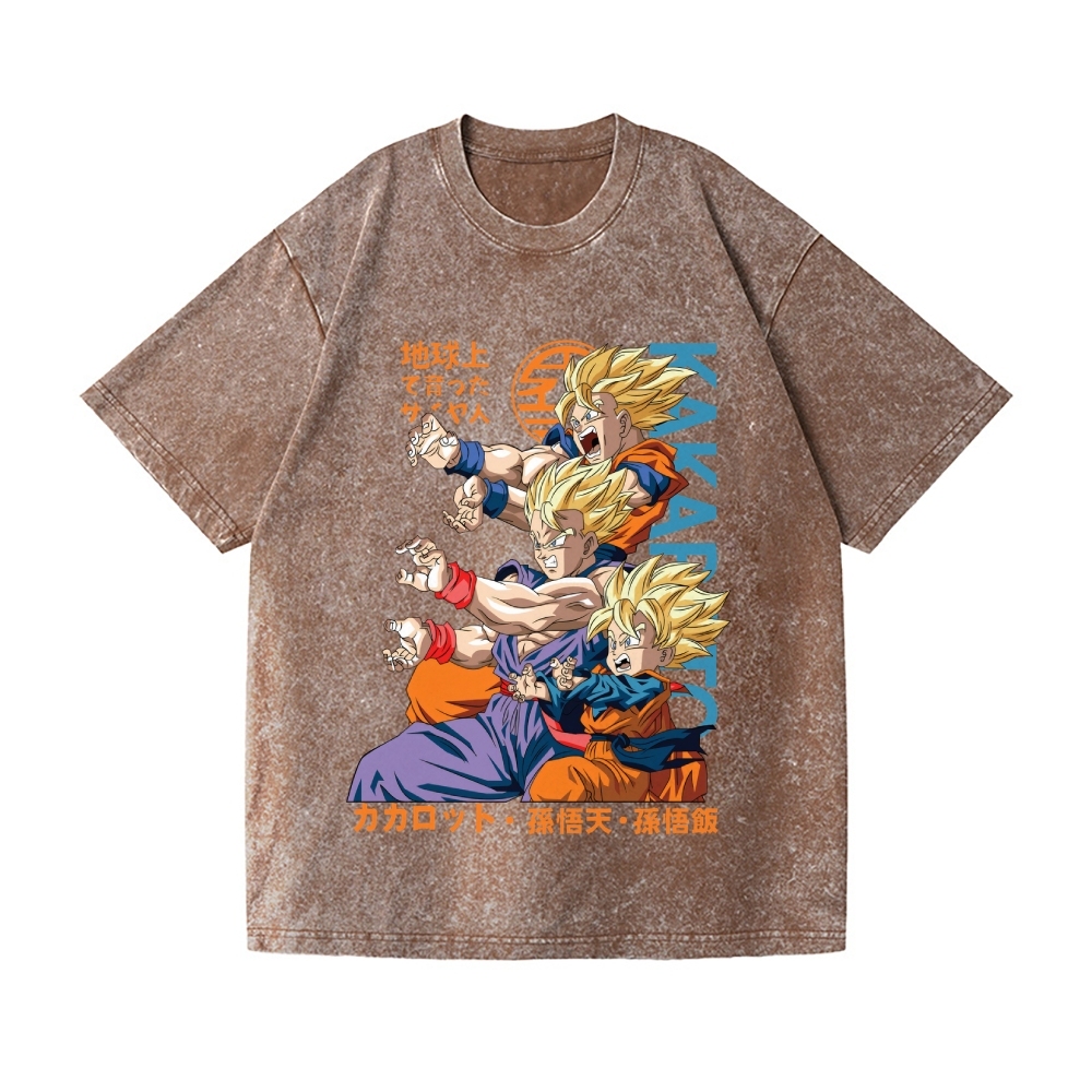 DB Goku Vintage Wash Japanese Design T-Shirt
