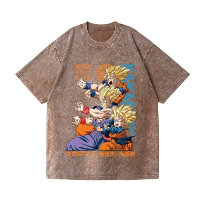 DB Goku Vintage Wash Japanese Design T-Shirt