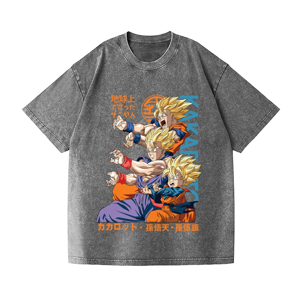 DB Goku Vintage Wash Japanese Design T-Shirt