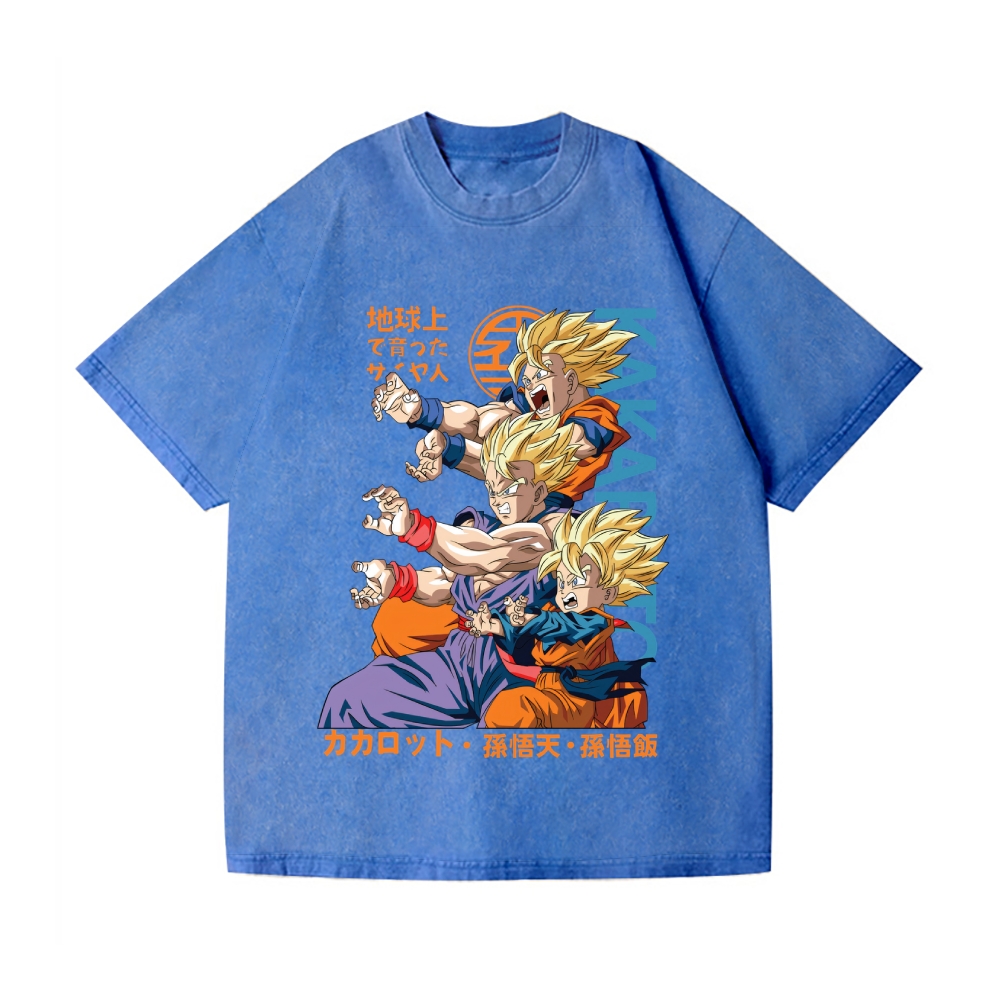 DB Goku Vintage Wash Japanese Design T-Shirt