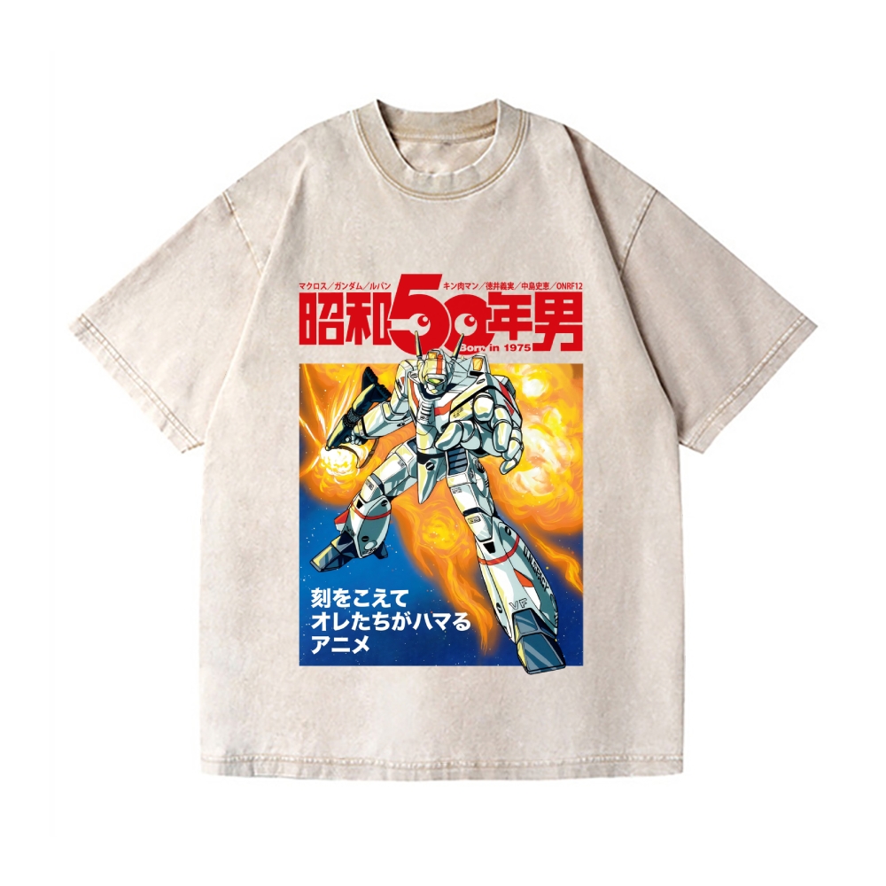 Macross Vintage Wash Japanese Design T-Shirt