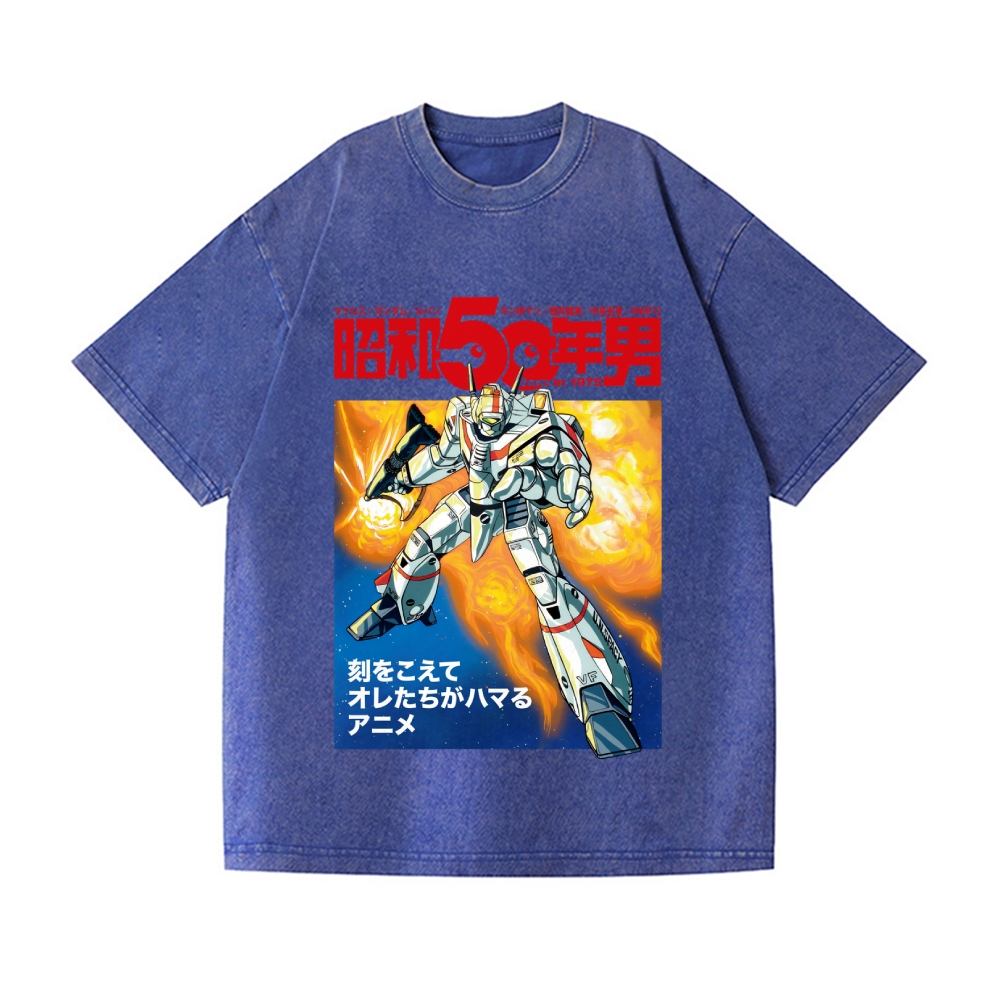 Macross Vintage Wash Japanese Design T-Shirt