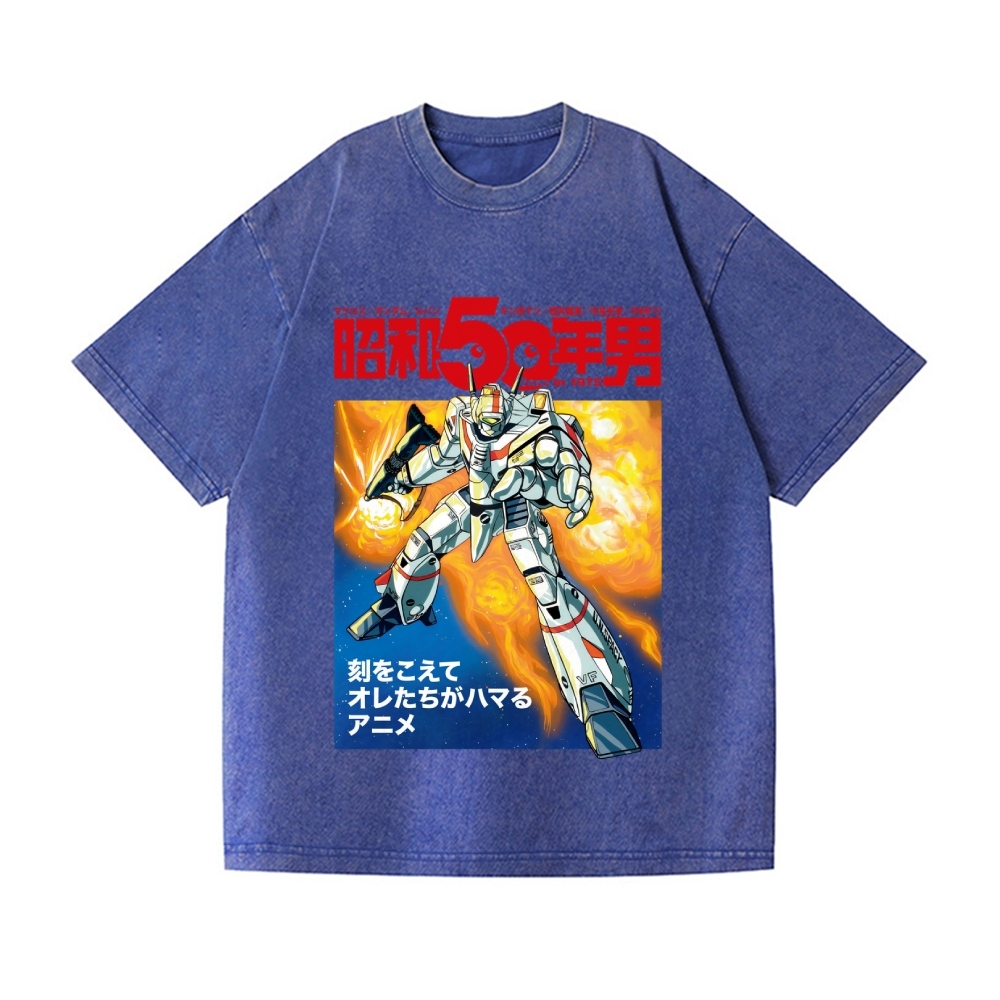 Macross Vintage Wash Japanese Design T-Shirt