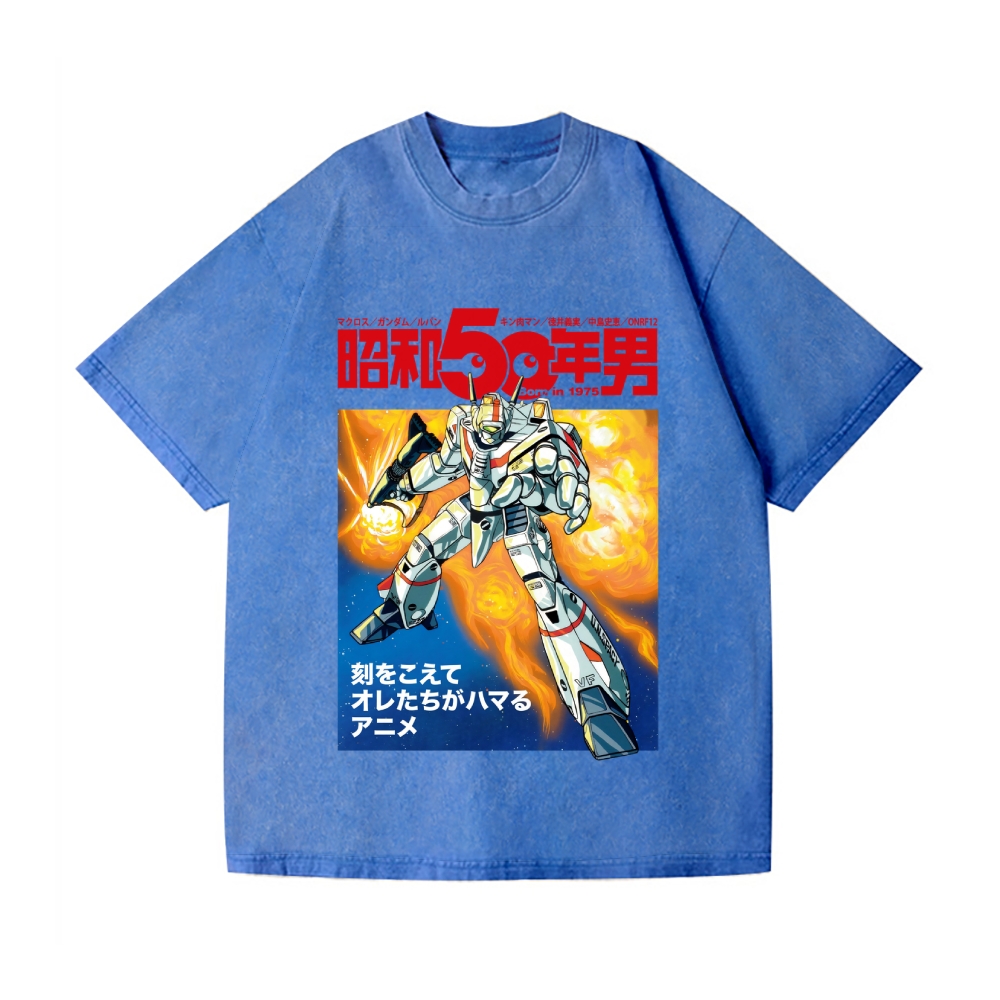 Macross Vintage Wash Japanese Design T-Shirt