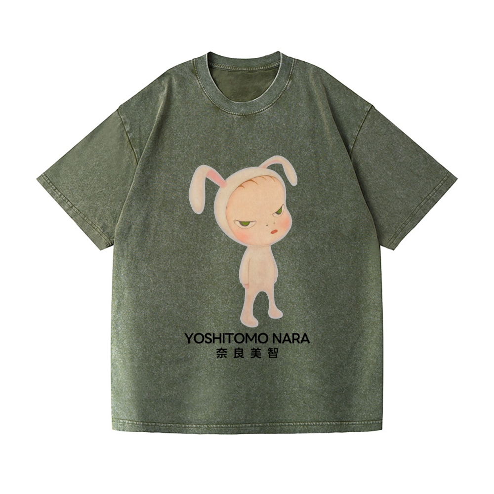 Yoshitomo Nara Vintage Wash Japanese Design T-Shirt