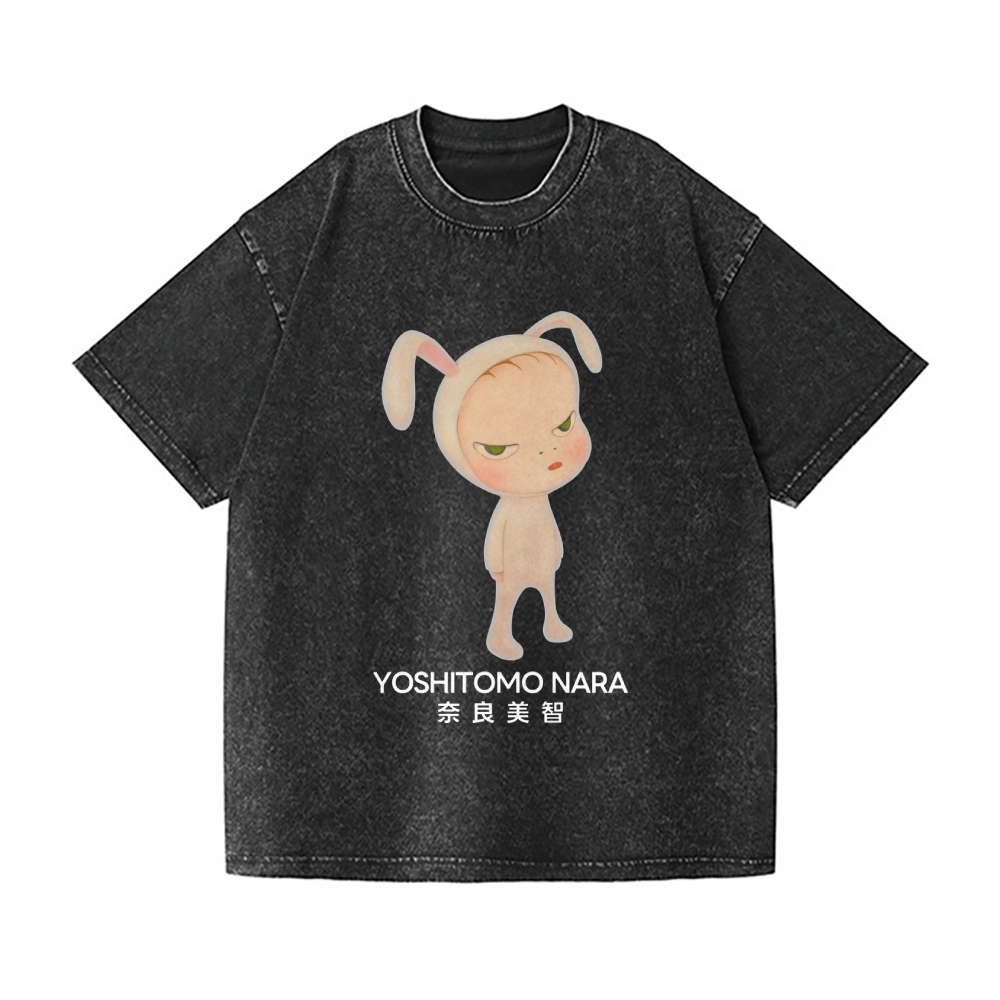 Yoshitomo Nara Vintage Wash Japanese Design T-Shirt