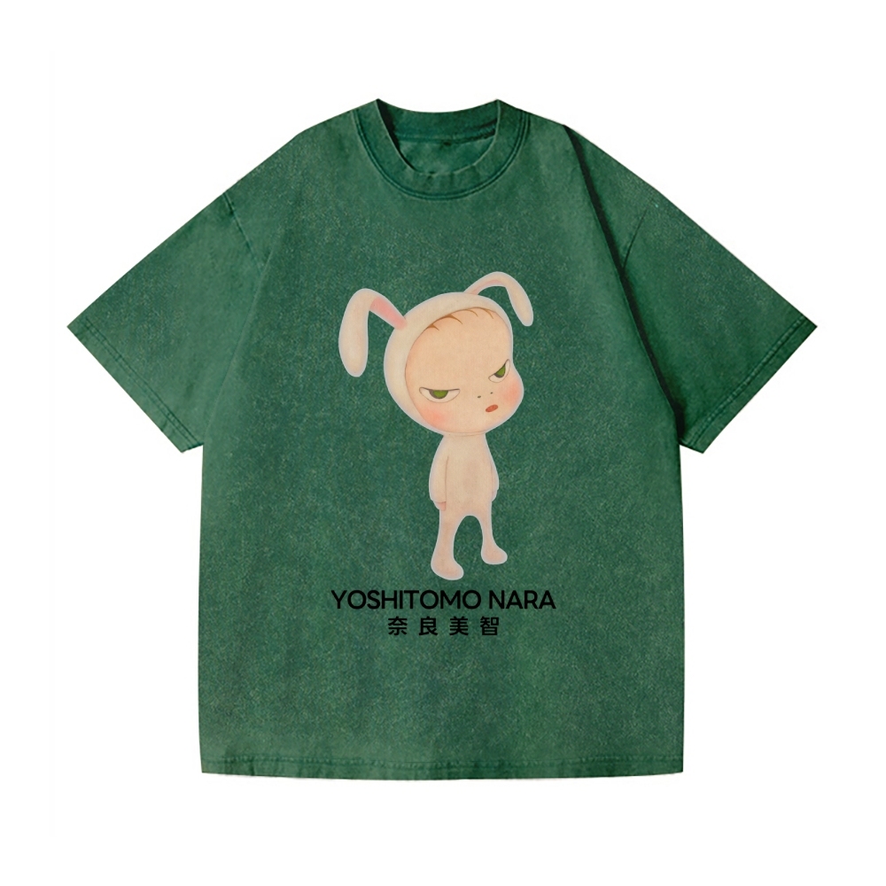Yoshitomo Nara Vintage Wash Japanese Design T-Shirt
