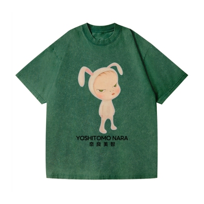 Yoshitomo Nara Vintage Wash Japanese Design T-Shirt