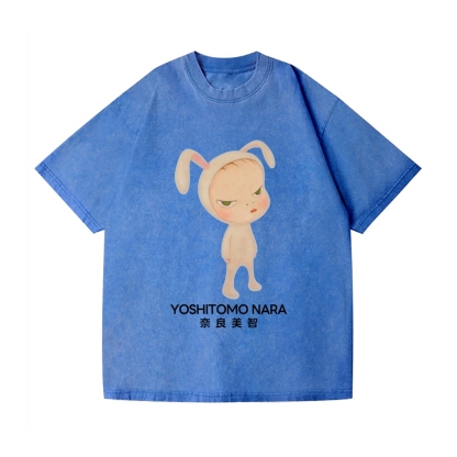 Yoshitomo Nara Vintage Wash Japanese Design T-Shirt