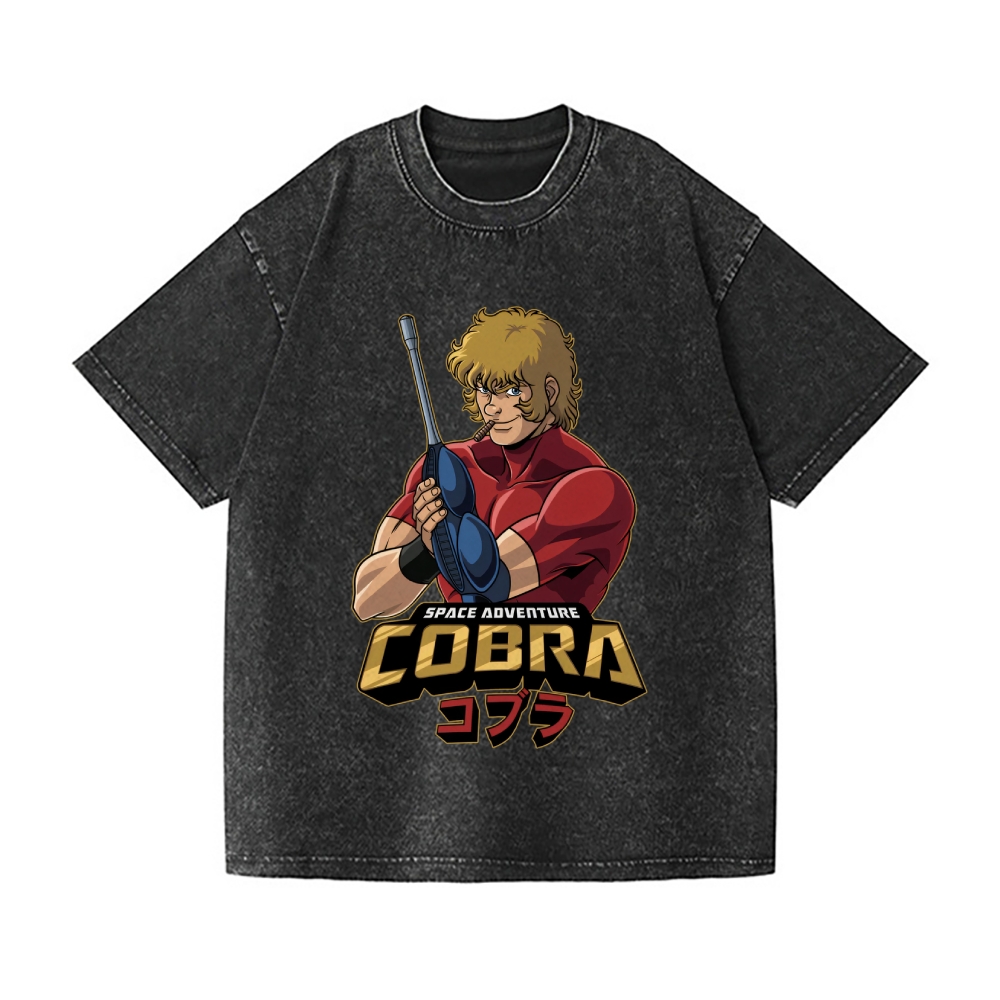 Cobra space Vintage Wash Japanese Design T-Shirt