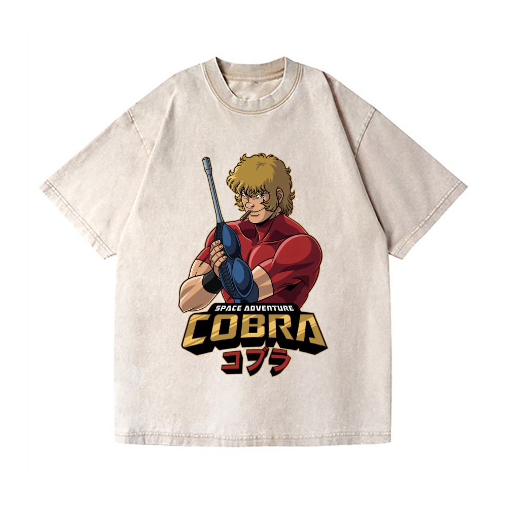 Cobra space Vintage Wash Japanese Design T-Shirt