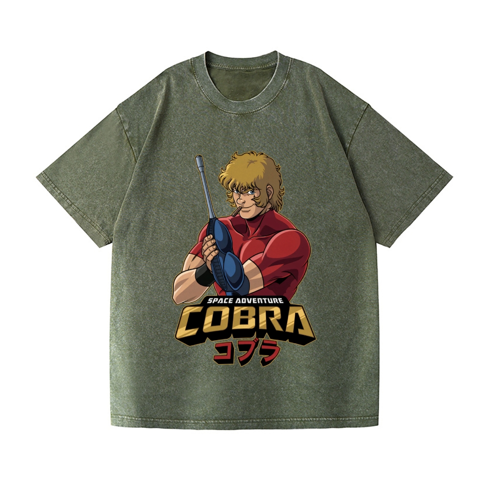 Cobra space Vintage Wash Japanese Design T-Shirt